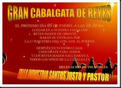 CARTEL CABALGATA REYES 2012