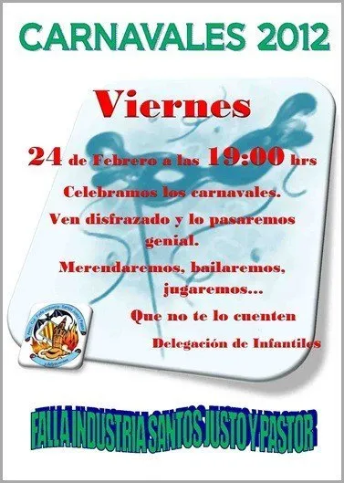 Cartel Carnavales 2012