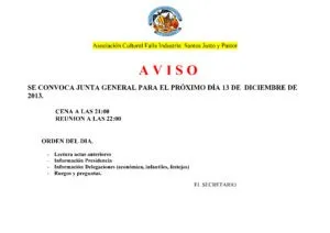 convocatoria Reunion General 13-12-2013