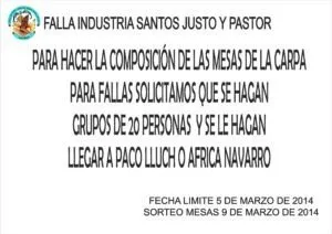 CARTEL MESAS BARRACA