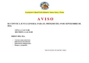 Convocatoria Reunion General 19-09-2014