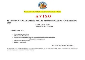 Convocatoria Reunion General 21-11-2014
