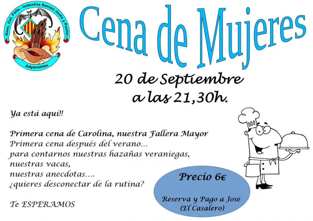 Cena mujeres septiembre 2017